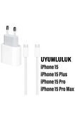 Iphone 15-15 PRO-15 PRO Max Uyumlu Şarj Aleti Set HIZLI Adaptör ve Type-C Kablosu