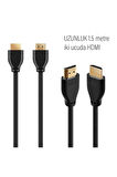 Hdmi Kablo Erkek Erkek Uçlu HDMI 4K HDR ARC Kablo 1.5metre 150cm
