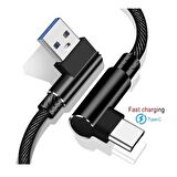3 Metre Oyuncu Şarj Kablosu Type-C 3A 3m USB - TYPE C