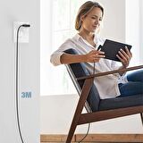 3 Metre Oyuncu Şarj Kablosu Type-C 3A 3m USB - TYPE C