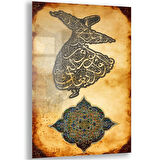 Dini Cam Tablo - Dikey Hat Sanatı - Dini Motif 02-029