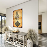 Dini Cam Tablo - Dikey Hat Sanatı - Dini Motif 02-034