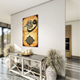 Dini Cam Tablo - Dikey Hat Sanatı - Dini Motif 03-001