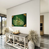 Dini Cam Tablo - Dikey Hat Sanatı - Dini Motif 03-021