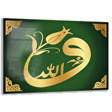 Dini Cam Tablo - Dikey Hat Sanatı - Dini Motif 03-036