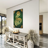 Dini Cam Tablo - Dikey Hat Sanatı - Dini Motif 05-001