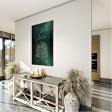 Dini Cam Tablo - Dikey Hat Sanatı - Dini Motif 08-025