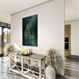 Dini Cam Tablo - Dikey Hat Sanatı - Dini Motif 08-034