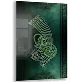 Dini Cam Tablo - Dikey Hat Sanatı - Dini Motif 08-035