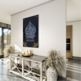 Dini Cam Tablo - Dikey Hat Sanatı - Dini Motif 10-028