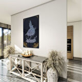 Dini Cam Tablo - Dikey Hat Sanatı - Dini Motif 11-001