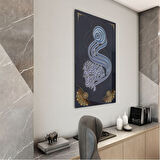 Dini Cam Tablo - Dikey Hat Sanatı - Dini Motif 11-002