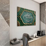 Dini Cam Tablo - Dikey Hat Sanatı - Dini Motif 11-007