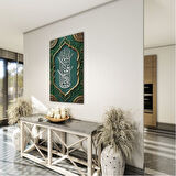 Dini Cam Tablo - Dikey Hat Sanatı - Dini Motif 12-021