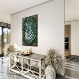 Dini Cam Tablo - Dikey Hat Sanatı - Dini Motif 12-037