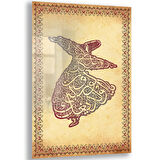 Dini Cam Tablo - Dikey Hat Sanatı - Dini Motif 15- 029