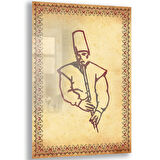 Dini Cam Tablo - Dikey Hat Sanatı - Dini Motif 15- 033