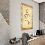 Dini Cam Tablo - Dikey Hat Sanatı - Dini Motif 15- 033