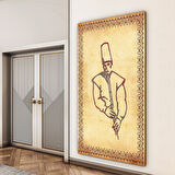 Dini Cam Tablo - Dikey Hat Sanatı - Dini Motif 15- 033