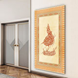 Dini Cam Tablo - Dikey Hat Sanatı - Dini Motif 17- 036