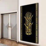 Dini Cam Tablo - Dikey Hat Sanatı - Dini Motif 20- 018