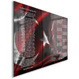 Atatürk Gençliğe Hitabe Cam Tablo - Yatay Motif 01-03