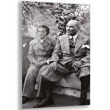 Atatürk Cam Tablo - Yatay Motif 01-004
