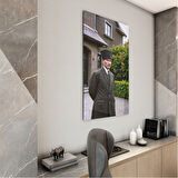 Atatürk Cam Tablo - Yatay Motif 01-007