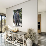 Atatürk Cam Tablo - Yatay Motif 01-021