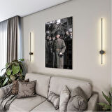 Atatürk Cam Tablo - Yatay Motif 01-022