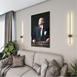 Atatürk Cam Tablo - Yatay Motif 01-023