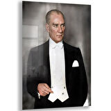 Atatürk Cam Tablo - Yatay Motif 01-027