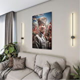 Atatürk Cam Tablo - Yatay Motif 01-028