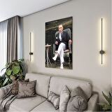 Atatürk Cam Tablo - Yatay Motif 01-033