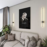 Atatürk Cam Tablo - Yatay Motif 01-035