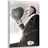 Atatürk Cam Tablo - Yatay Motif 01-039