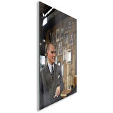Atatürk Cam Tablo - Yatay Motif 01-042
