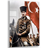 Atatürk Cam Tablo - Yatay Motif 01-043
