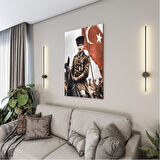 Atatürk Cam Tablo - Yatay Motif 01-043