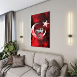 Atatürk Cam Tablo - Yatay Motif 01-051