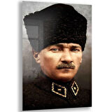 Atatürk Cam Tablo - Yatay Motif 01-053