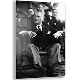Atatürk Cam Tablo - Yatay Motif 01-056