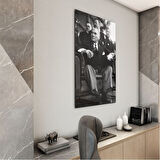 Atatürk Cam Tablo - Yatay Motif 01-056