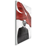 Atatürk Cam Tablo - Yatay Motif 01-057