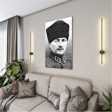 Atatürk Cam Tablo - Yatay Motif 01-060