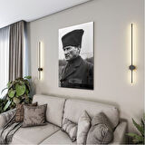 Atatürk Cam Tablo - Yatay Motif 01-061