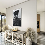 Atatürk Cam Tablo - Yatay Motif 01-061