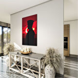 Atatürk Cam Tablo - Yatay Motif 01-067