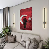 Atatürk Cam Tablo - Yatay Motif 01-069