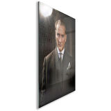 Atatürk Cam Tablo - Yatay Motif 01-073